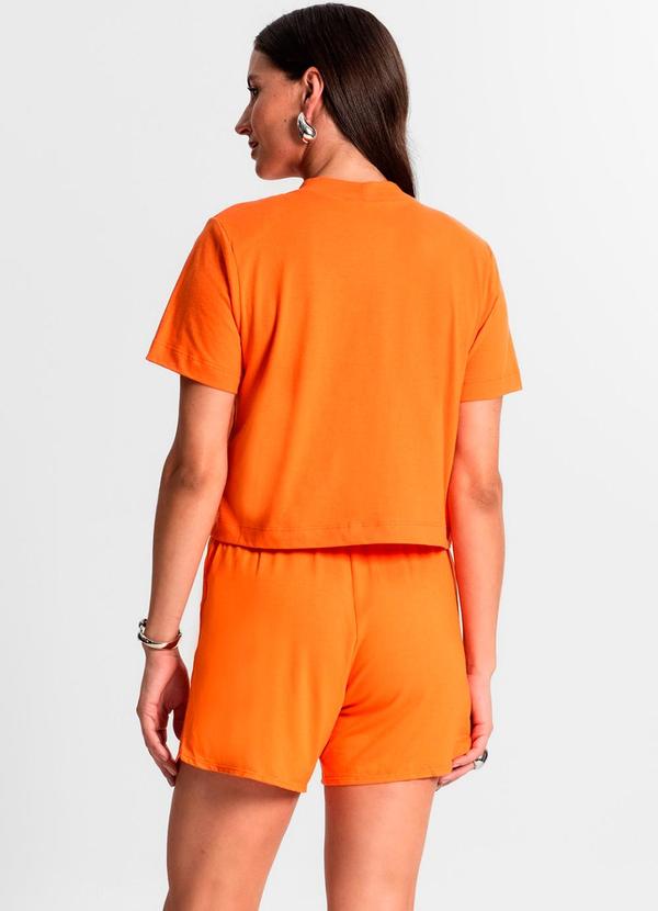 Rovitex - Shorts Feminino em Molecotton Rovitex Laranja 4