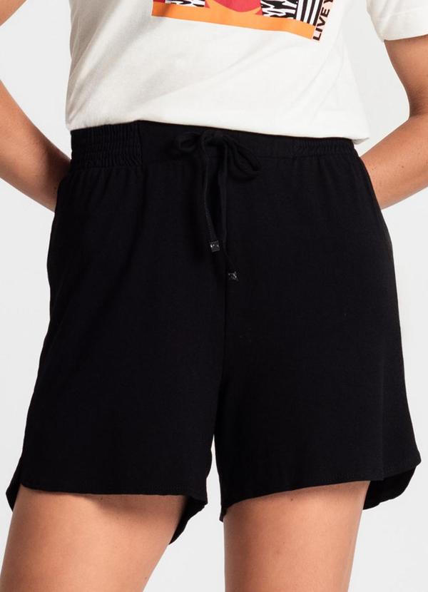 Rovitex - Shorts Feminino em Molecotton Rovitex Preto