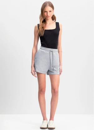 Essendi - Shorts Feminino em Moletom Cinza - ESSENDI