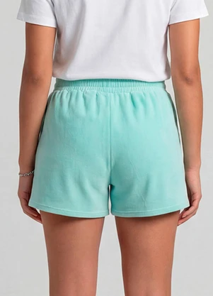 Infinita Cor - Shorts Feminino em Plush Azul - INFINITA COR