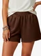 Infinita Cor - Shorts Feminino em Plush Bege - variação: Marrom
