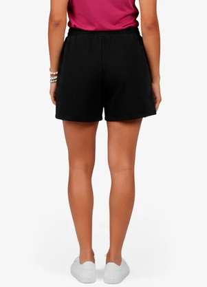 Infinita Cor - Shorts Feminino em Plush Preto - INFINITA COR