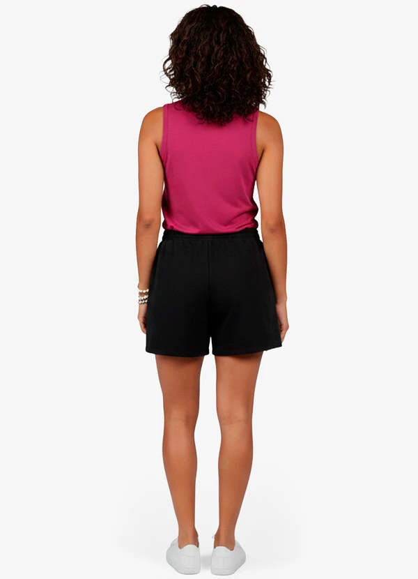 Infinita Cor - Shorts Feminino em Plush Preto 4