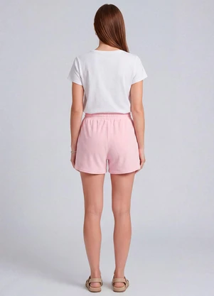 Infinita Cor - Shorts Feminino em Plush Rosa - INFINITA COR