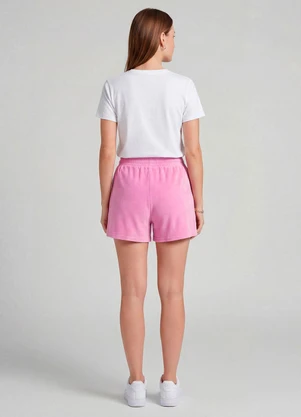 Infinita Cor - Shorts Feminino em Plush Rosa - INFINITA COR