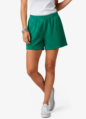 Infinita Cor - Shorts Feminino em Plush Verde - INFINITA COR