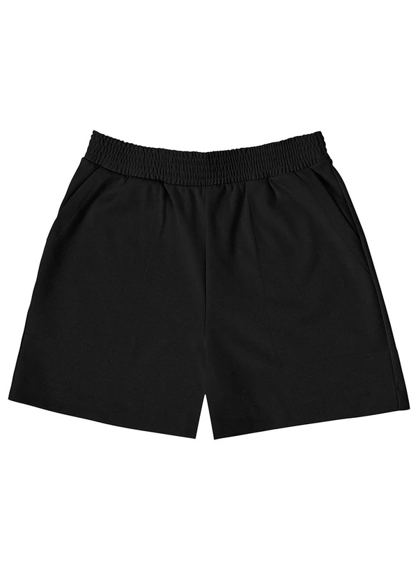 Rovitex - Shorts Feminino em Ponto Roma Preto