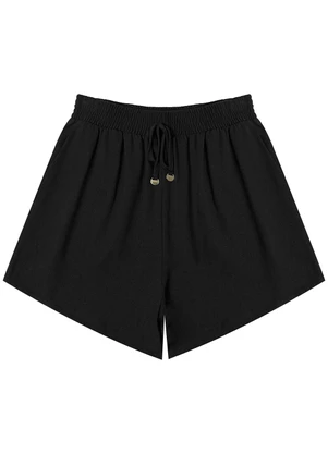 Rovitex - Shorts Feminino em Twill Cey Preto - ROVITEX