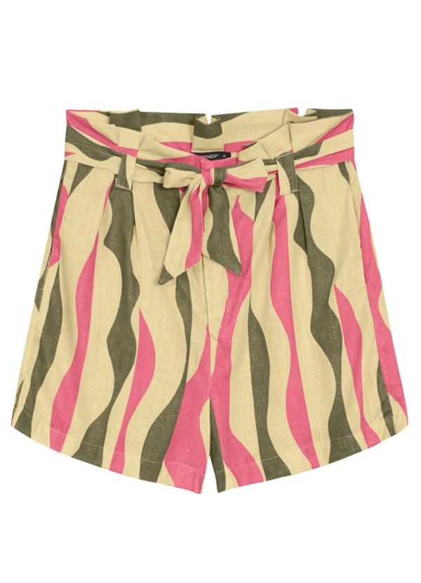 Essendi - Shorts Feminino em Viscolinho Amarelo 4