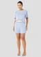 Cereja Rosa - Shorts Feminino em Viscose com Elastano Azul - variação: Azul