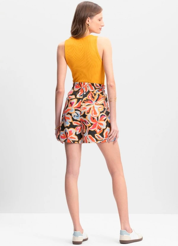 Essendi - Shorts Feminino Floral Preto 4
