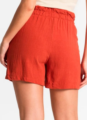 Endless - Shorts Feminino Linho Laranja - ENDLESS
