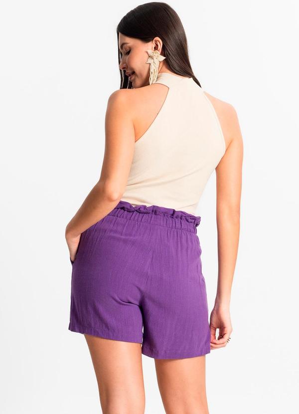 Endless - Shorts Feminino Linho Roxo 4