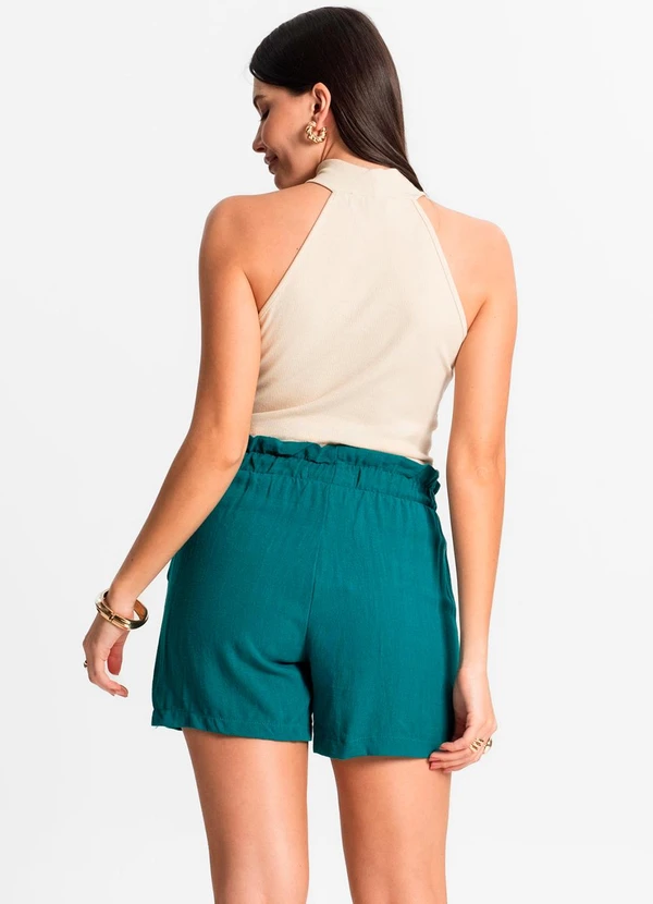 Endless - Shorts Feminino Linho Verde 4