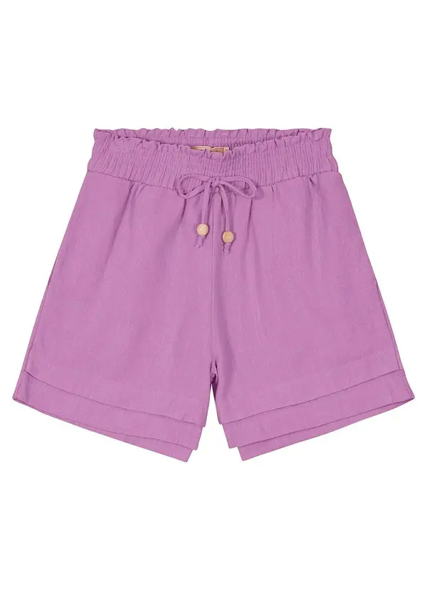 Endless - Shorts Feminino Linho Strong Roxo 4
