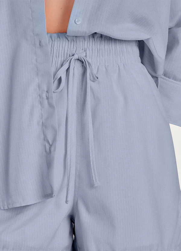 Dianna - Shorts Feminino Listrado Azul 6