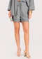 Dianna - Shorts Feminino Listrado Cinza - variação: Cinza