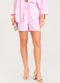 Dianna - Shorts Feminino Listrado Cinza - variação: Rosa