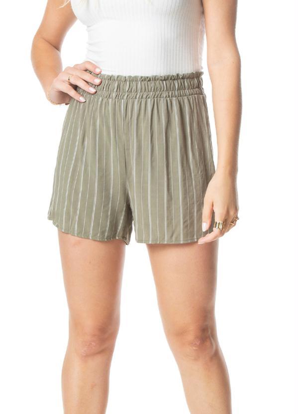 Rovitex - Shorts Feminino Listras Verde