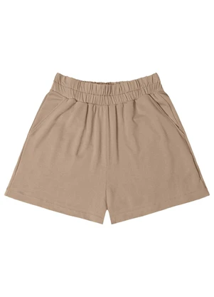 Rovitex - Shorts Feminino Molecotton de Vicose Marrom - ROVITEX