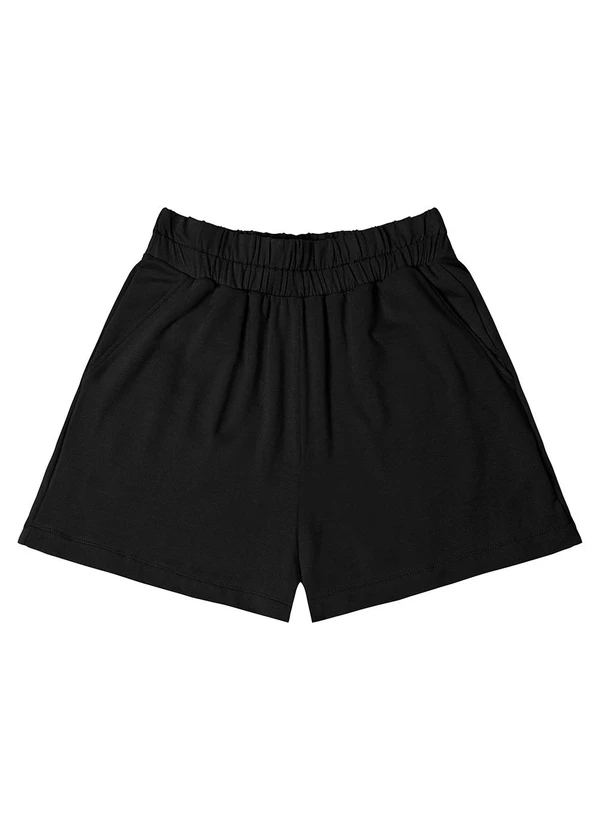 Rovitex - Shorts Feminino Molecotton de Vicose Preto 1