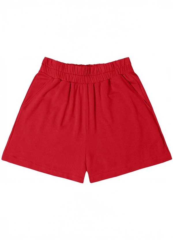 Rovitex - Shorts Feminino Molecotton de Vicose Vermelho 2