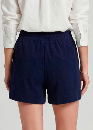 Infinita Cor - Shorts Feminino Moletinho Gorgurinho Azul - INFINITA COR