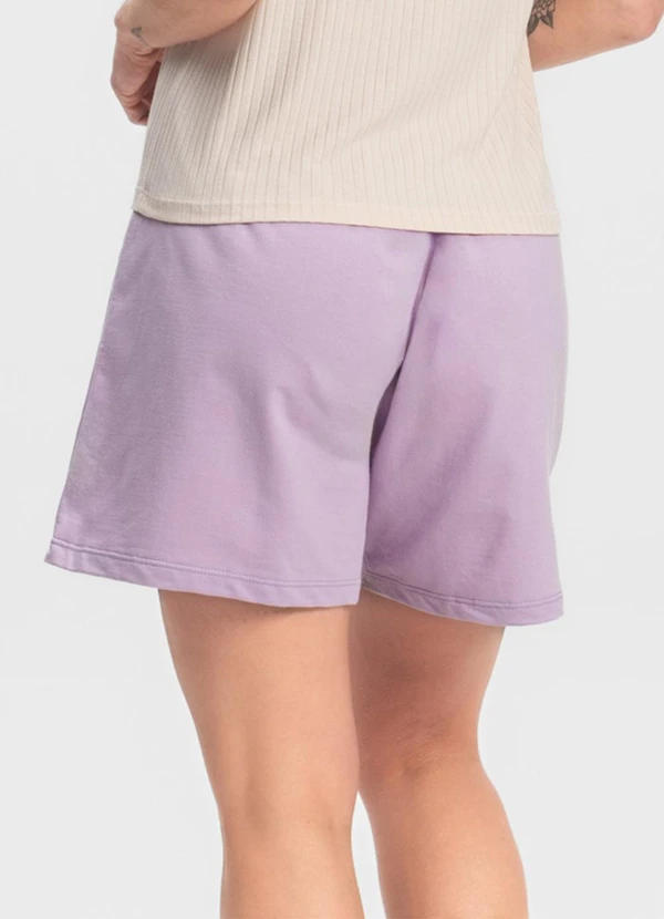 Infinita Cor - Shorts Feminino Moletinho Infinita Cor Roxo 2