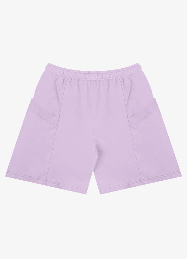 Infinita Cor - Shorts Feminino Moletinho Infinita Cor Roxo 5