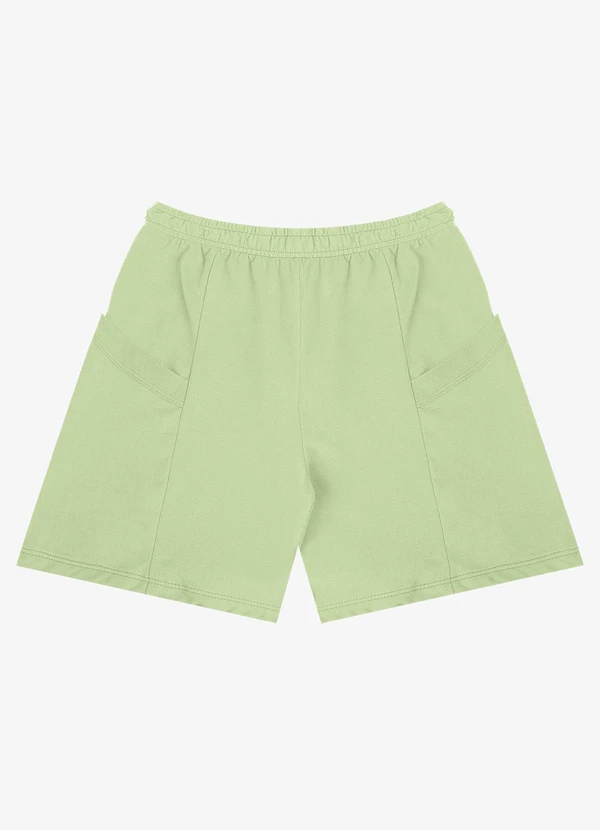Infinita Cor - Shorts Feminino Moletinho Infinita Cor Verde 5