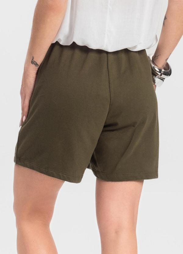 Infinita Cor - Shorts Feminino Moletinho Infinita Cor Verde 2
