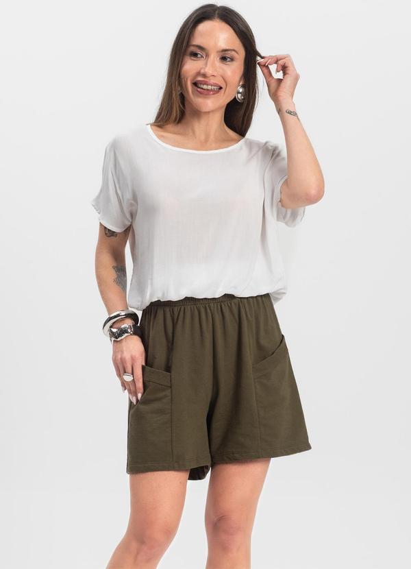 Infinita Cor - Shorts Feminino Moletinho Infinita Cor Verde 4