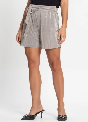 Endless - Shorts Feminino Plissado Cinza - ENDLESS