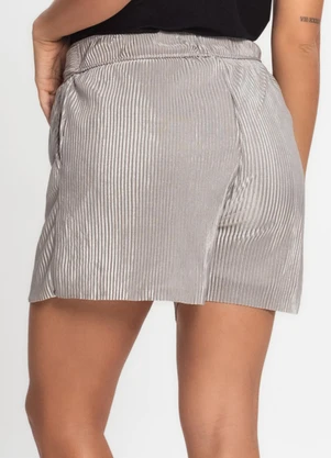 Endless - Shorts Feminino Plissado Cinza - ENDLESS