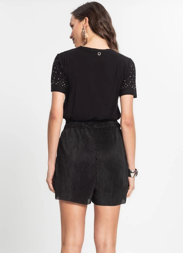 Endless - Shorts Feminino Plissado Preto 4