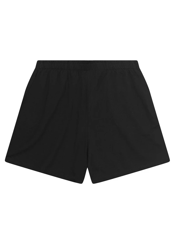 Secret Glam - Shorts Feminino Plus Size com Bolsos Preto 3