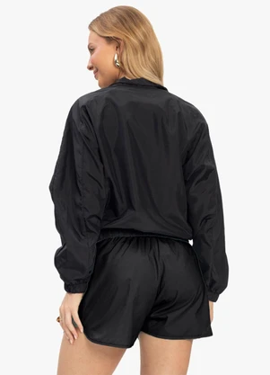 Rovitex - Shorts Feminino Running Tecido Corta Vento Preto - ROVITEX
