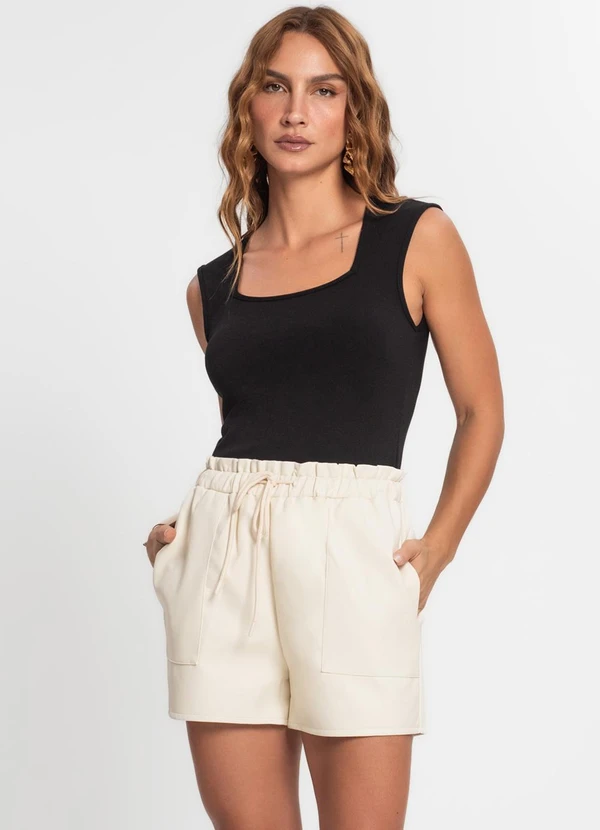 Endless - Shorts Feminino Sintético Bege 4