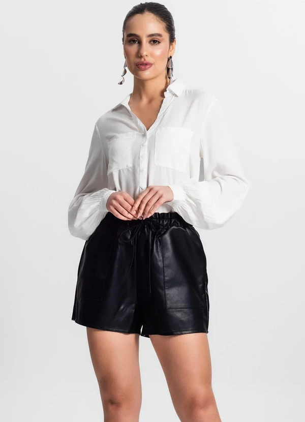 Endless - Shorts Feminino Sintético Preto 5