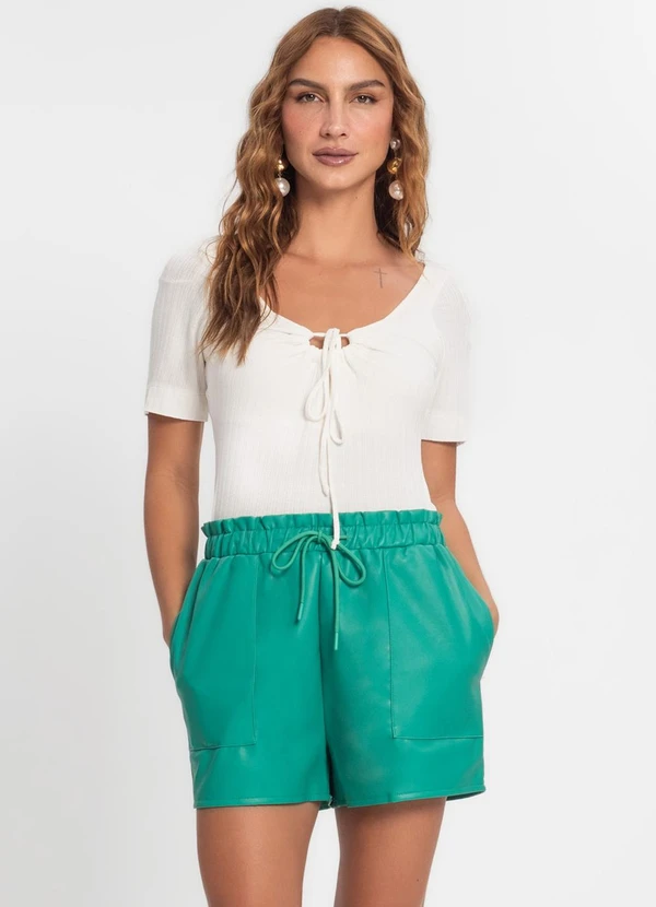 Endless - Shorts Feminino Sintético Verde 4