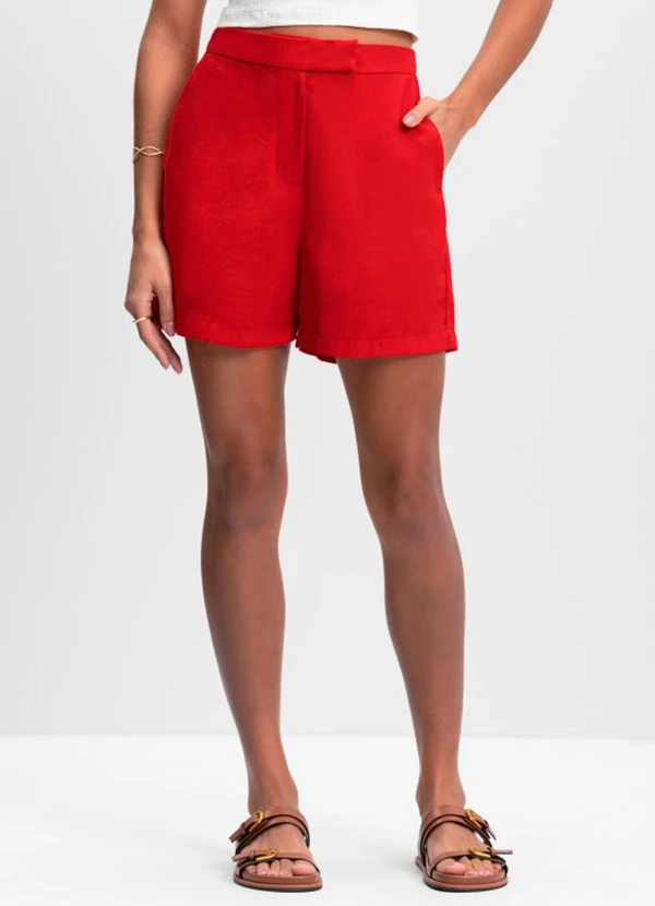 Essendi - Shorts Feminino Vermelho
