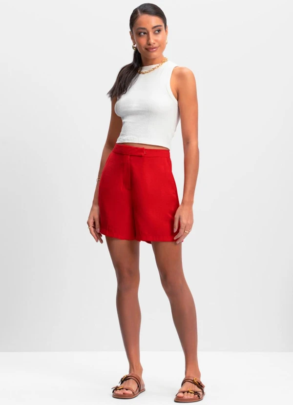 Essendi - Shorts Feminino Vermelho 3