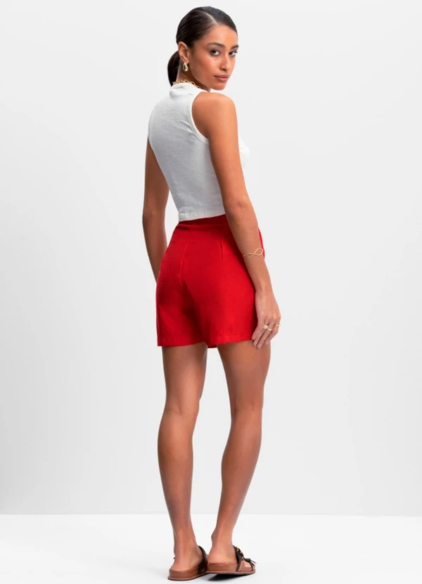 Essendi - Shorts Feminino Vermelho 4