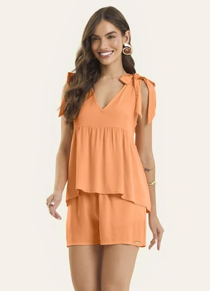 Rovitex - Shorts Feminino Viscose Laranja - ROVITEX