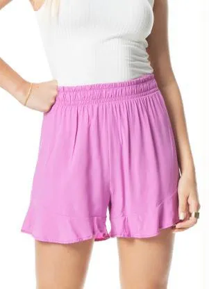 Rovitex - Shorts Feminino Viscose Roxo - ROVITEX