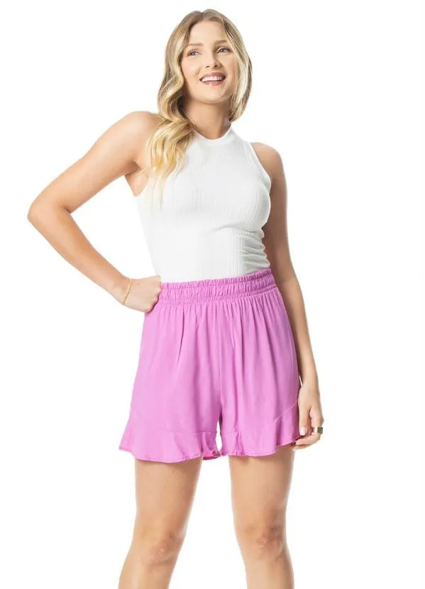 Rovitex - Shorts Feminino Viscose Roxo 3