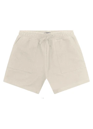 Minty - Shorts Juvenil Feminino em Moletinho Bege - MINTY