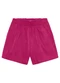 Minty - Shorts Juvenil Feminino em Slub Acetinado Cinza - variação: Rosa