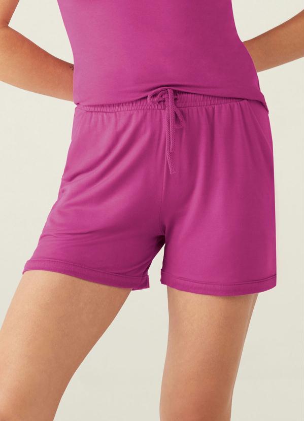 Malwee - Shorts Lavanda em Moletinho