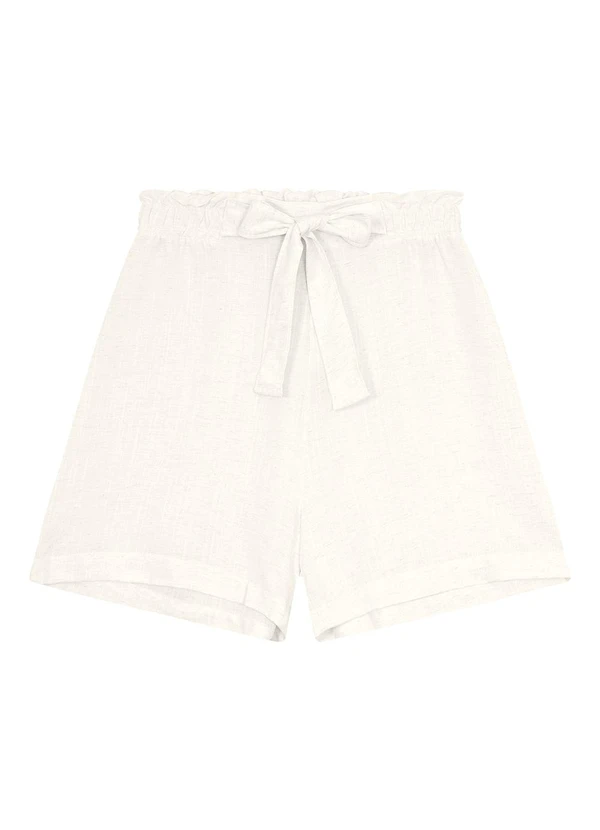 Malwee - Shorts Off White Clochard em Viscolinho 3